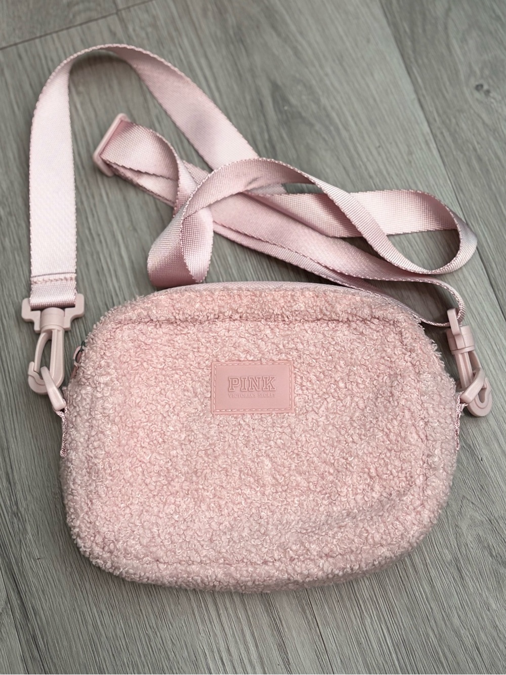 PINK Victoria's Secret Blush Sherpa Crossbody Bag